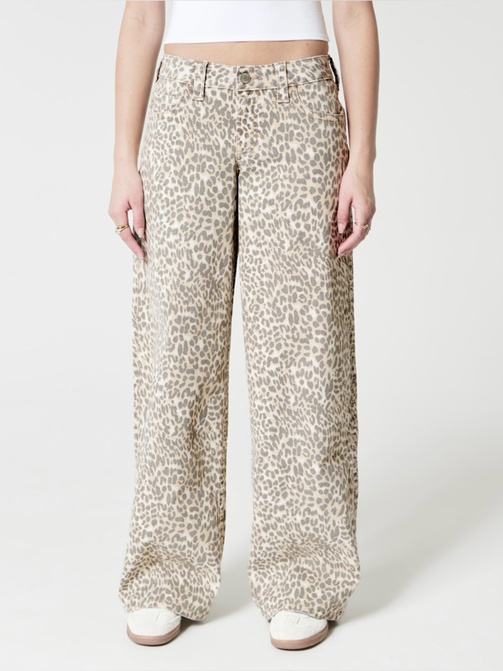 Hollister Low Rise Super Baggy Animal Print Pants